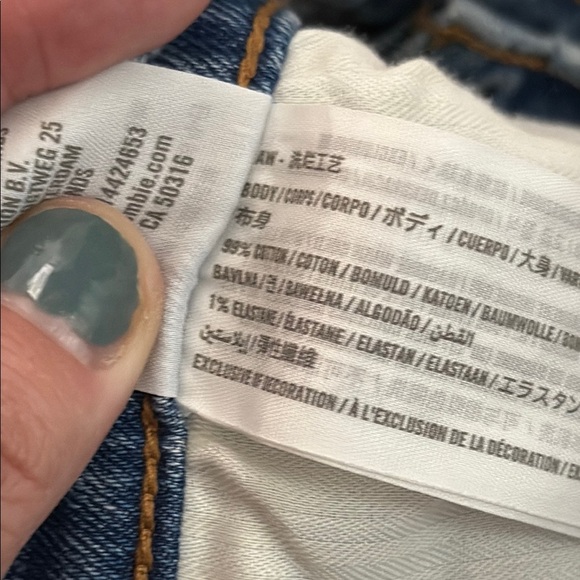 Abercrombie & Fitch The Ankle Straight Ultra High Rise 32/14 Short Raw Hem - Picture 5 of 6